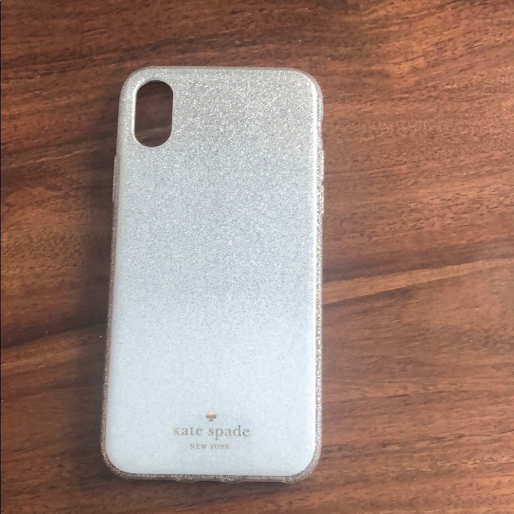 Kate spade iPhone X silver case